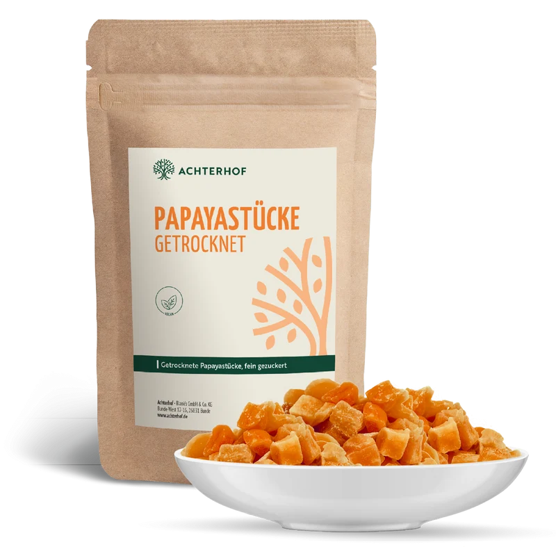 Papayastücke getrocknet & gezuckert (1000g)