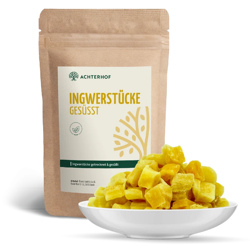 Ingwerstücke getrocknet & gesüßt (500g)