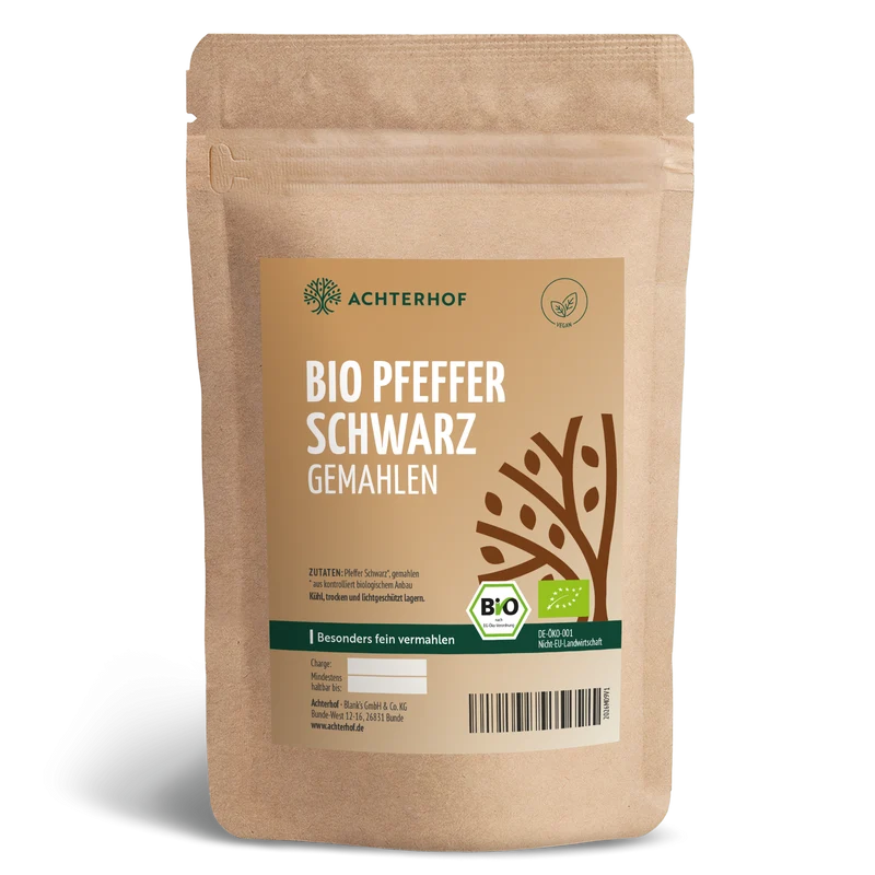 Pfeffer schwarz gemahlen Bio (200g)