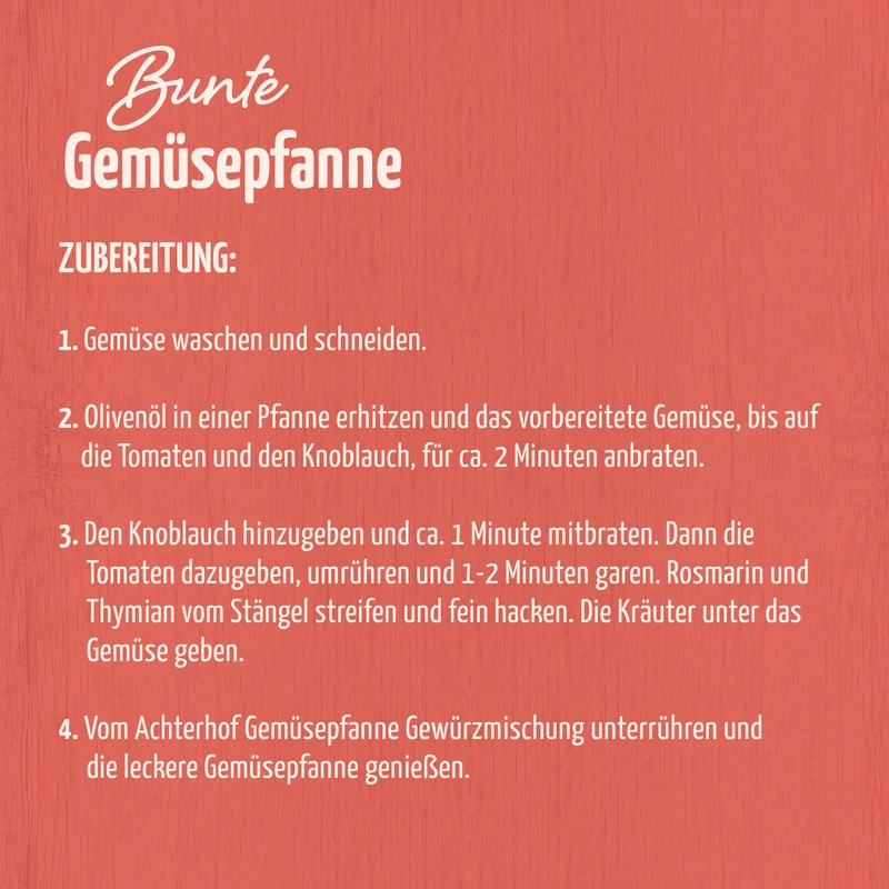 Gemüsepfanne Gewürzmischung (100g)