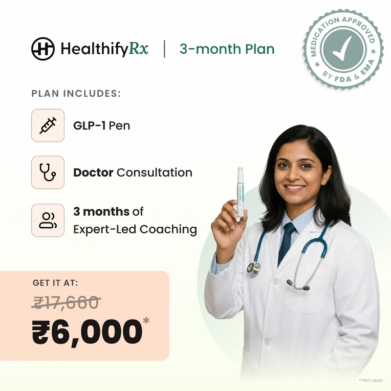 HealthifyRx GLP-1 Weight Loss Programme: Medication + Coaching