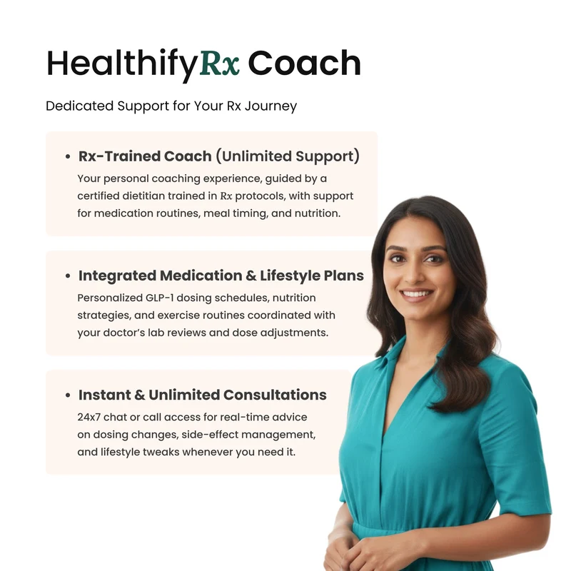 HealthifyRx GLP-1 Weight Loss Programme: Medication + Coaching
