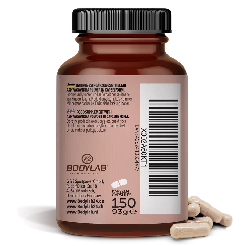 Ashwagandha Pulver in Kapselform (150 Kapseln)