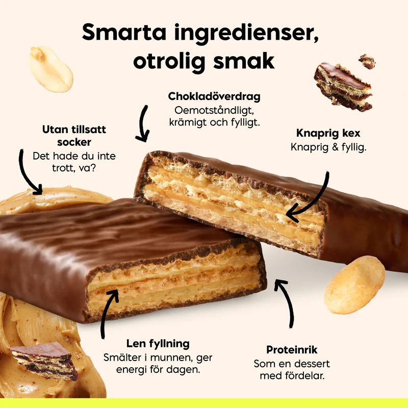 Proteinwaffel Erdnussbutter