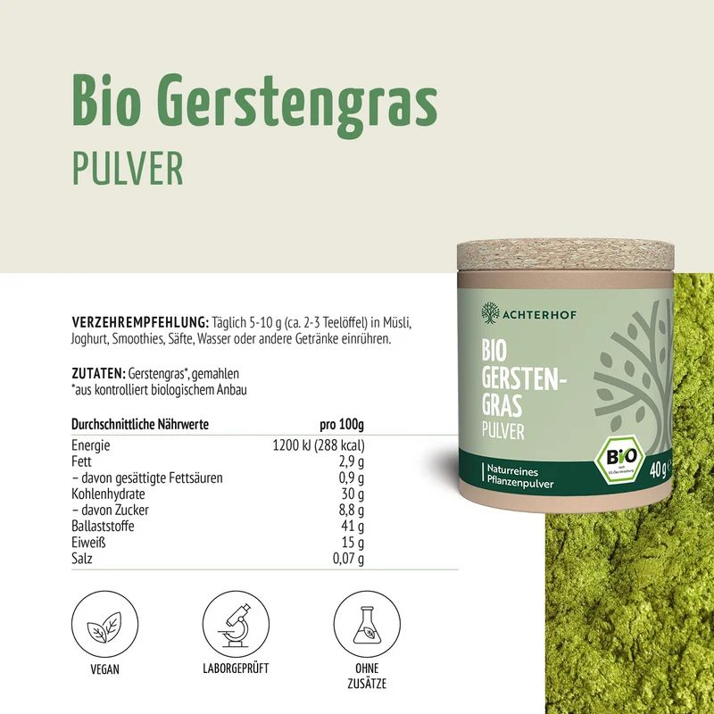 Bio Gerstengras Pulver (40g)