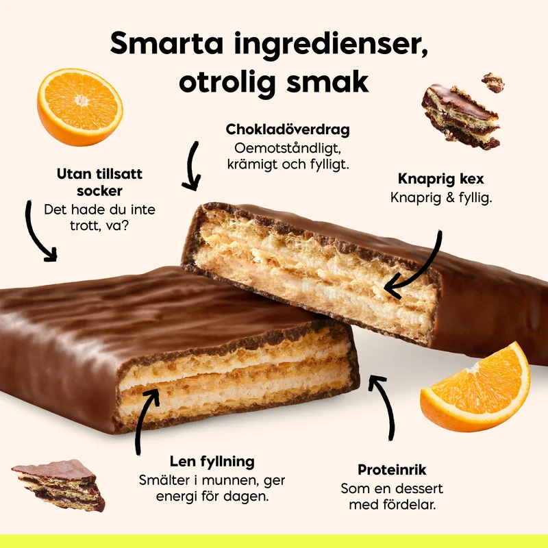 Proteinwaffel Orange