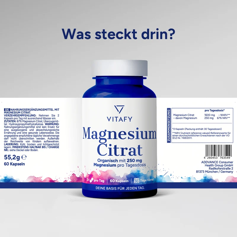 Magnesium Citrat (60 Kapseln)