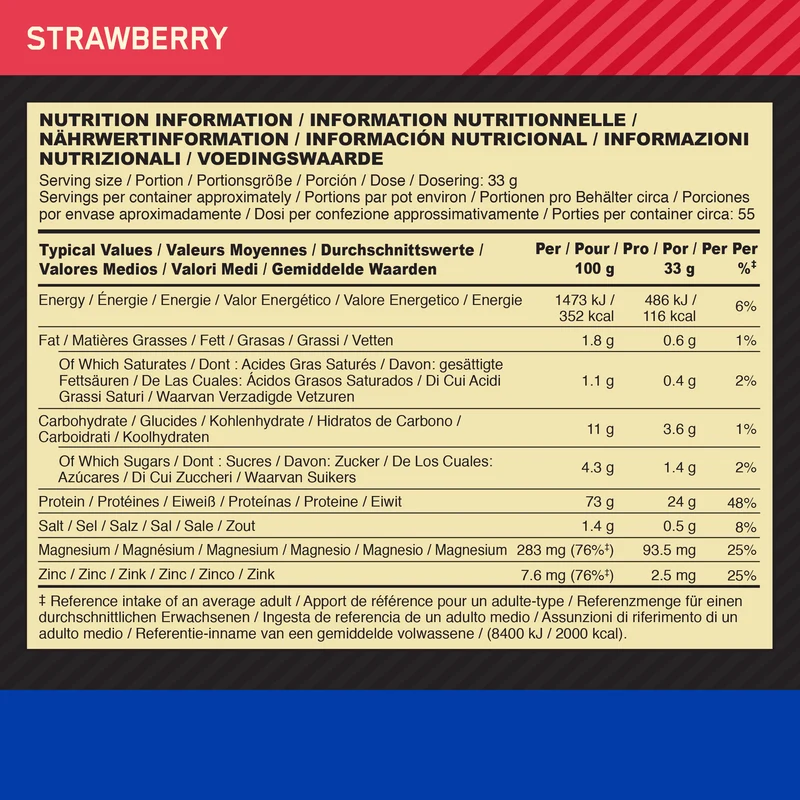 100% Casein Gold Standard (1820g)