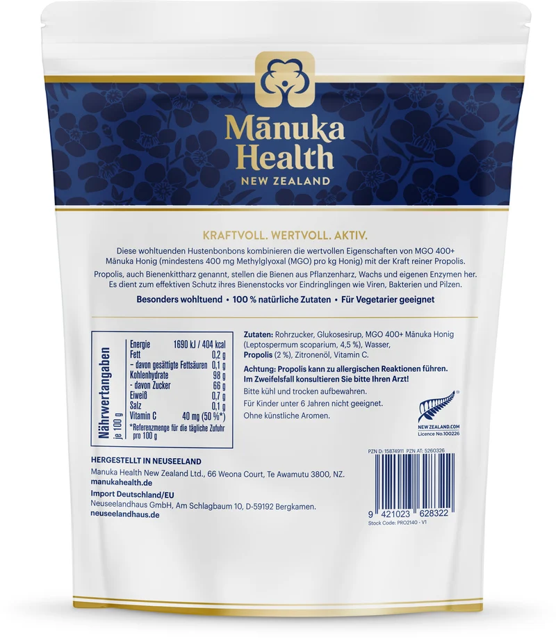 Manuka MGO 400+ Hustenbonbons (250g)