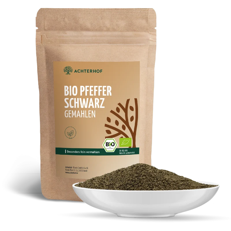 Pfeffer schwarz gemahlen Bio (500g)