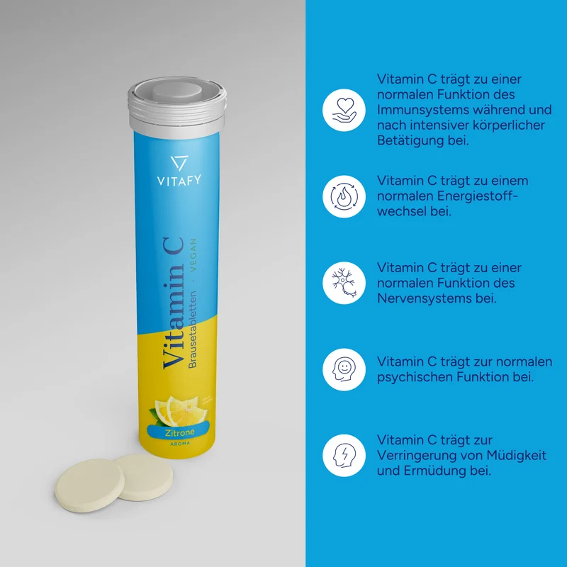 Vitamin C - Zitrone (20 Brausetabletten) - 6er Pack