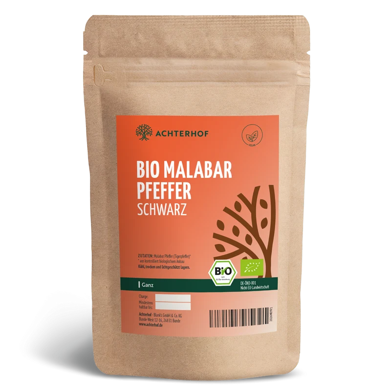 Malabar Pfeffer schwarz ganz Bio (100g)