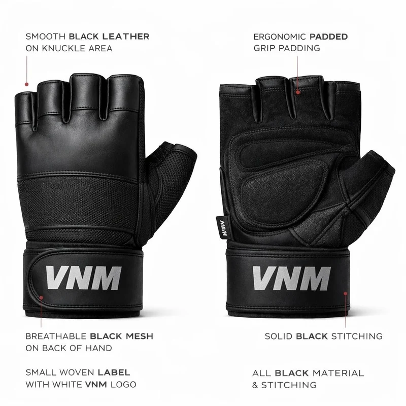 VNM Gewichtheber-Handgelenkbandagen-Handschuhe