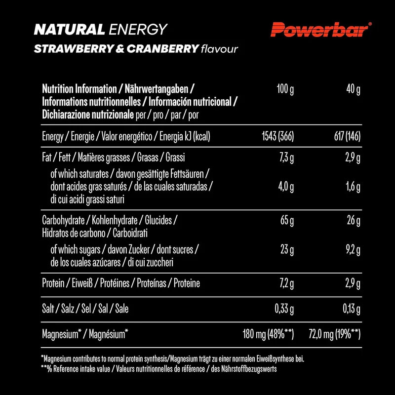 Natural Energy Cereal Bar (18x40g)