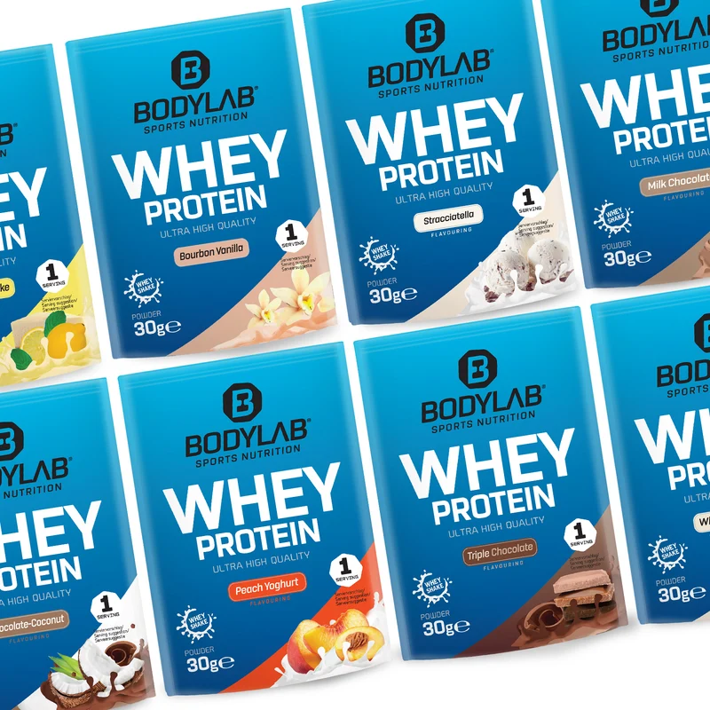 Whey Protein Probierboxen (8 Proben je 30g)