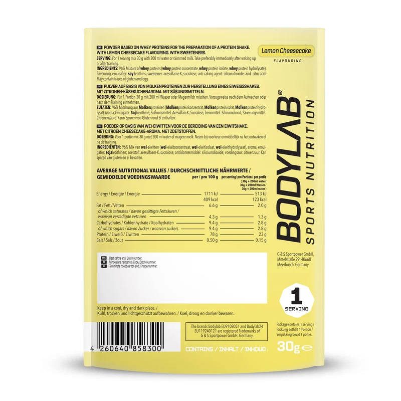 Whey Protein Probierboxen (8 Proben je 30g)