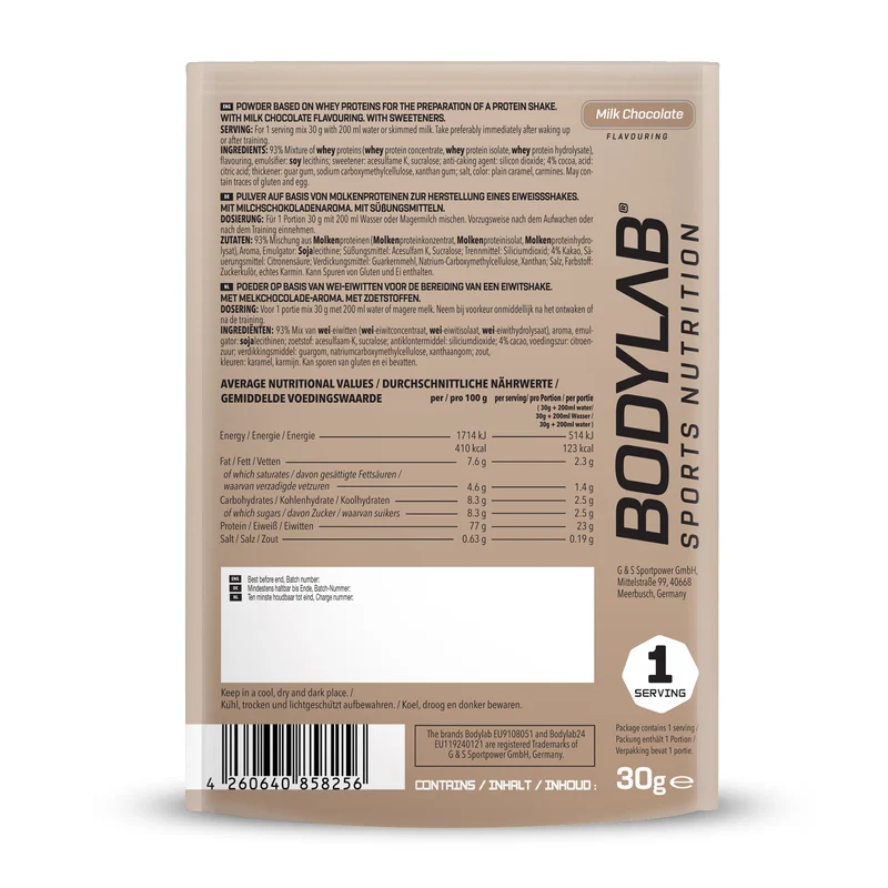 Whey Protein Probierboxen (8 Proben je 30g)