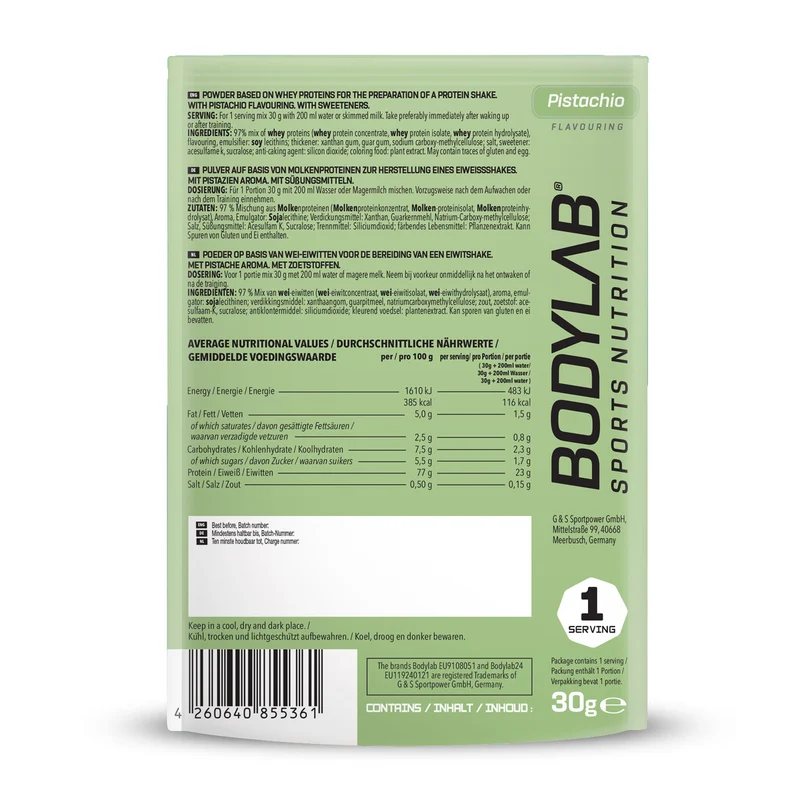 Whey Protein Probierboxen (8 Proben je 30g)