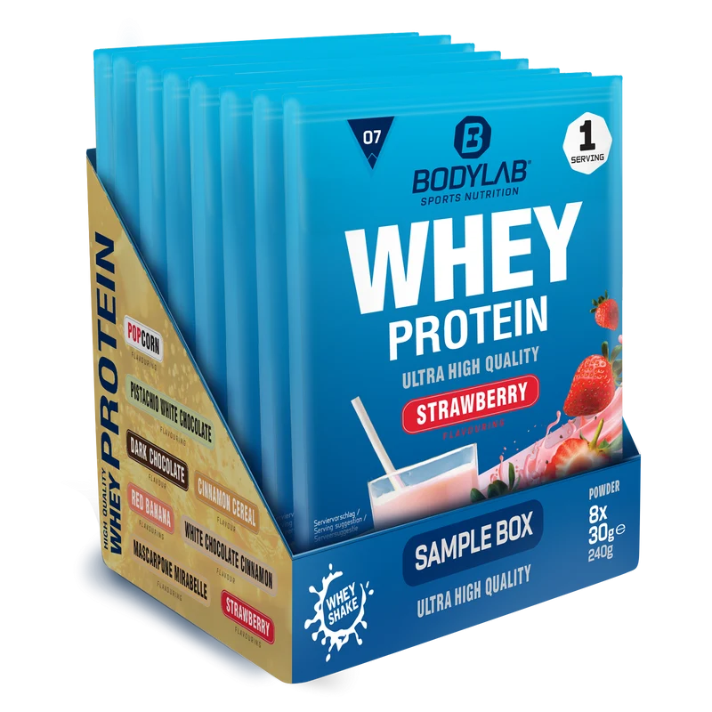 Whey Protein Probierboxen (8 Proben je 30g)