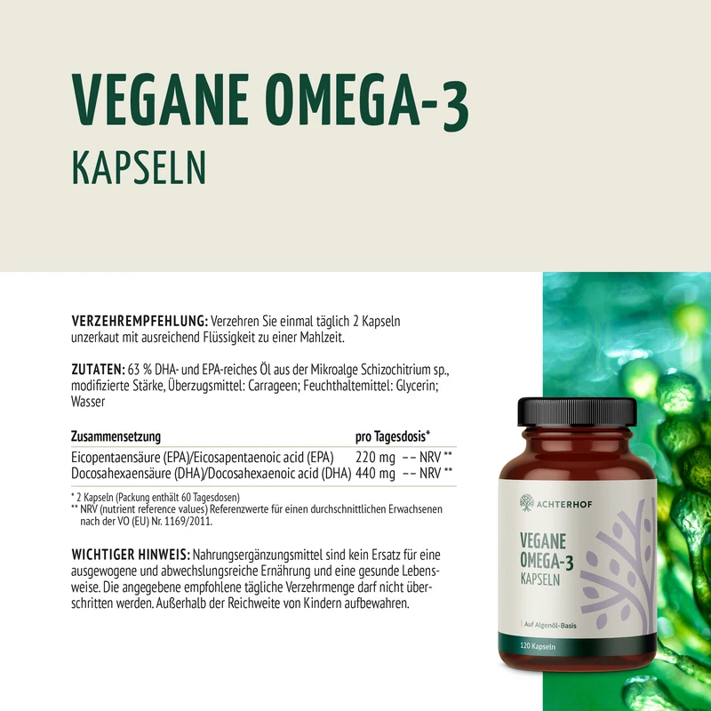 Vegane Omega-3 Kapseln (120 Kapseln)
