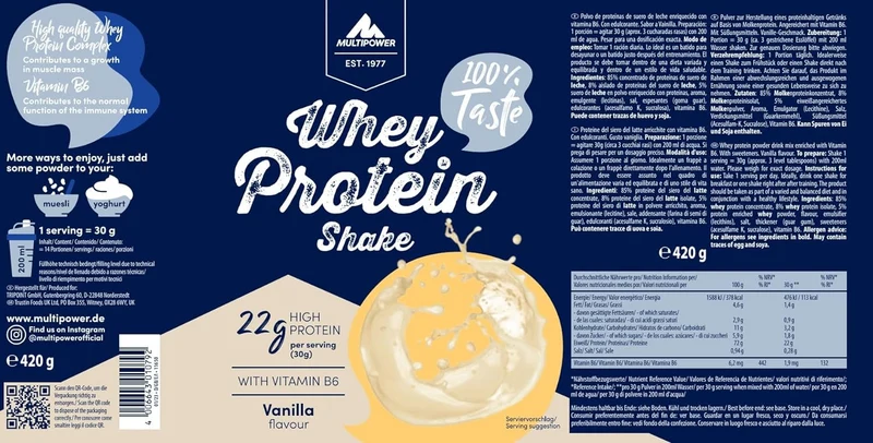 Whey Protein Shake (420g)