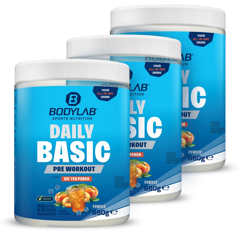 3 x Daily Basic Powder Ice Tea Peach (je 880g)