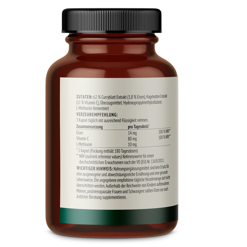 Eisen + Vitamin C Kapseln (180 Kapseln)