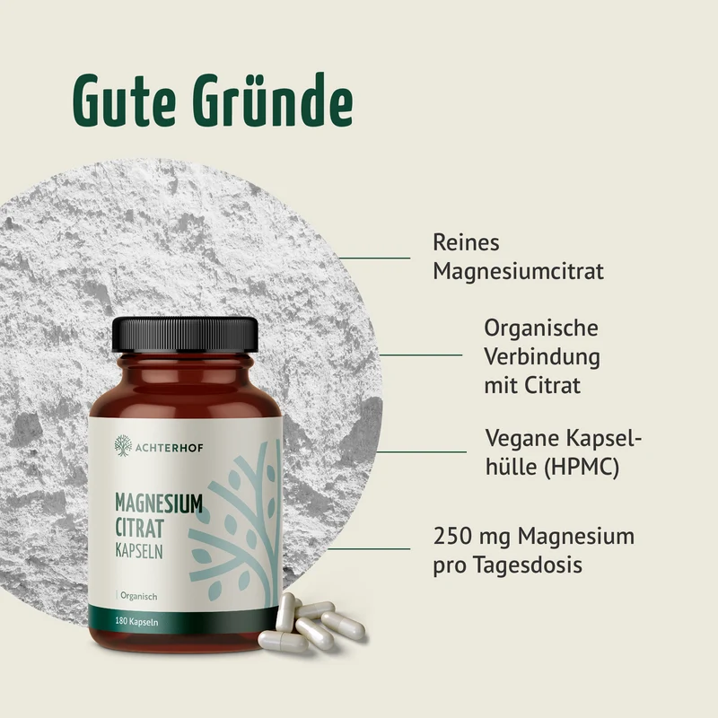 Magnesiumcitrat Kapseln (180 Kapseln)