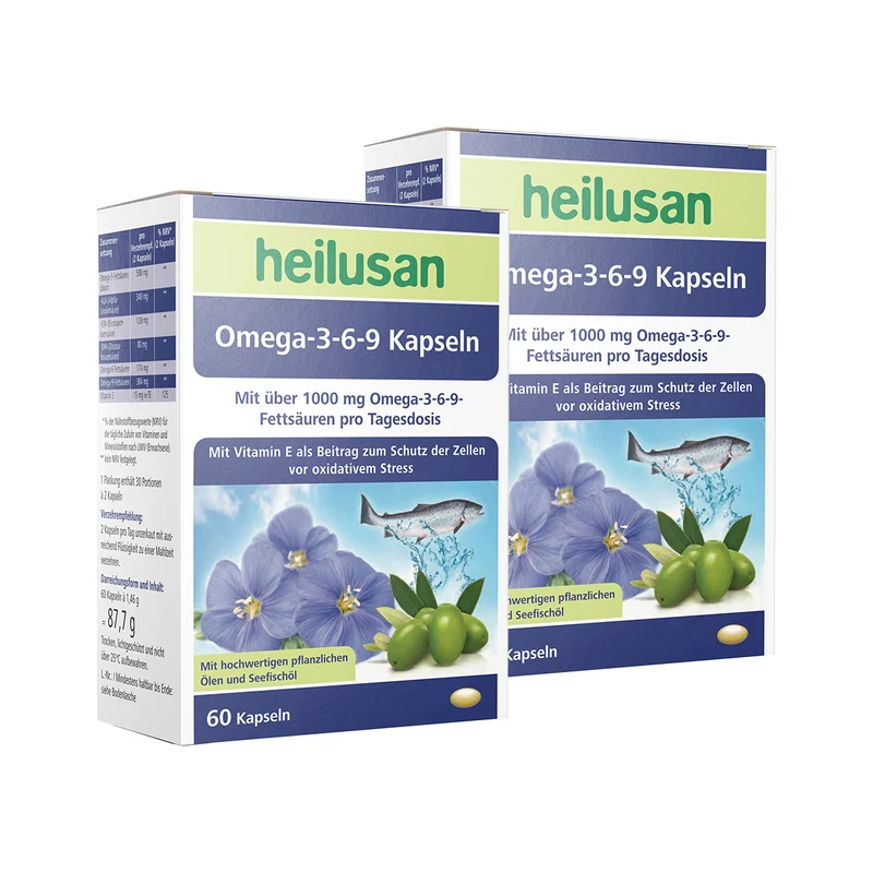 Heilusan Omega-3-6-9 2-Monatspackung (2x60 Kapseln)