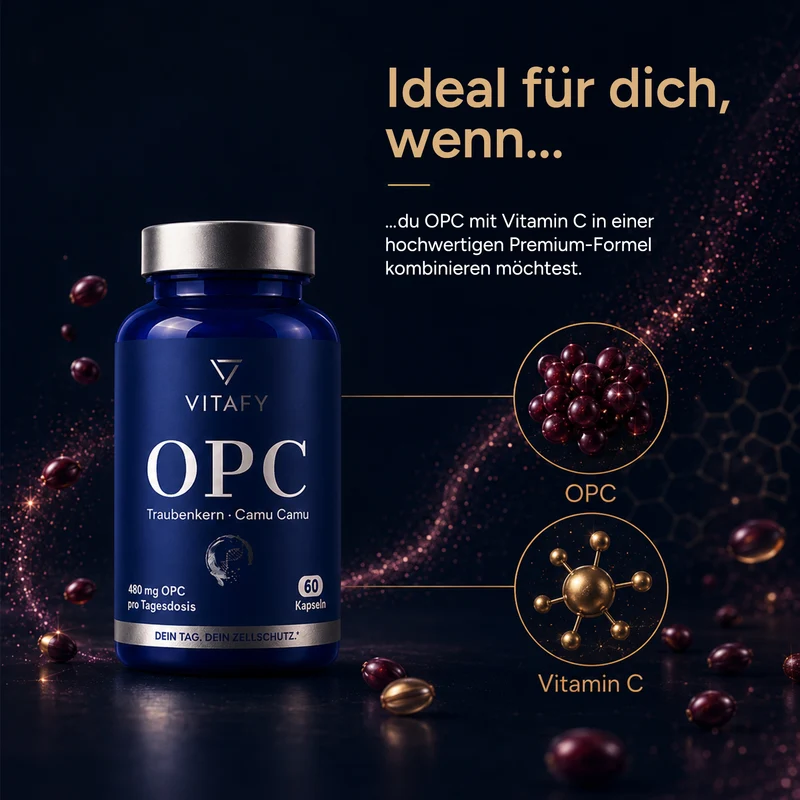 OPC Traubenkernextrakt + Vitamin C (60 Kapseln)