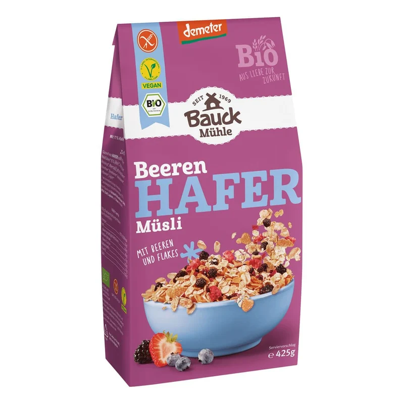 Hafermüsli mit Beeren glutenfrei bio (425g)