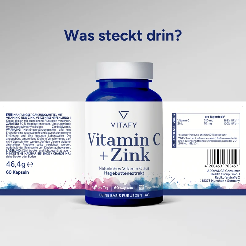 Vitamin C + Zink (60 Kapseln)