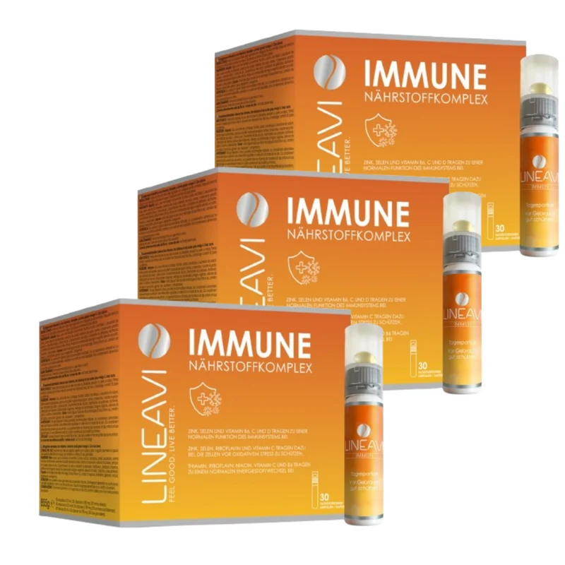 Immun 3-Monatspackung (3x30x25ml Trinkfläschchen + 3x30 Omega 3 Kapseln)