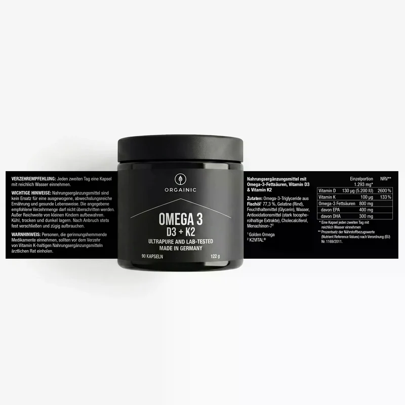 Omega 3 D3 + K2 (90 Kapseln)