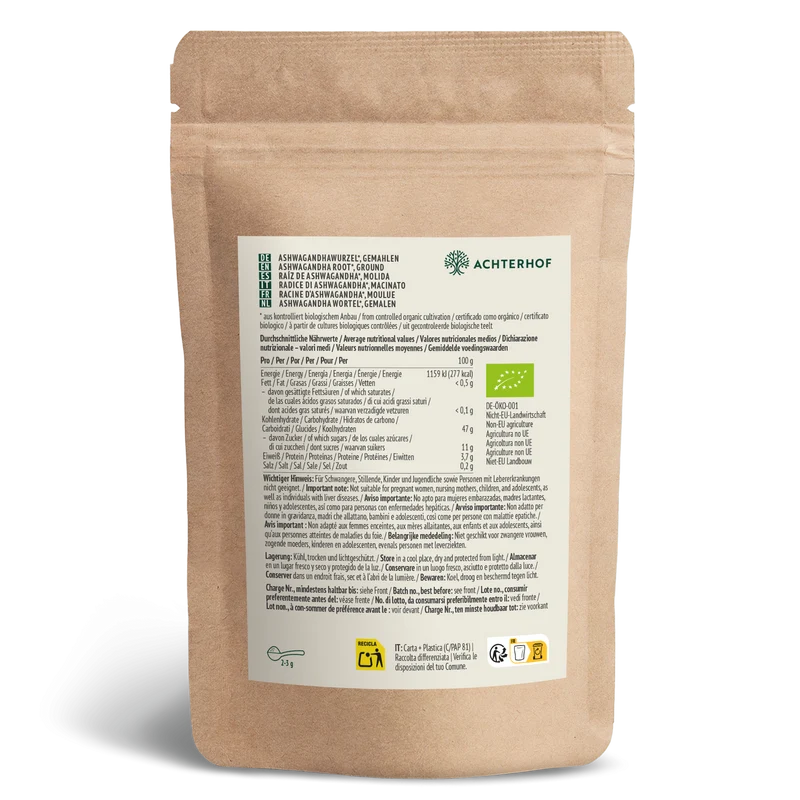 Bio Ashwagandha Pulver (500g)