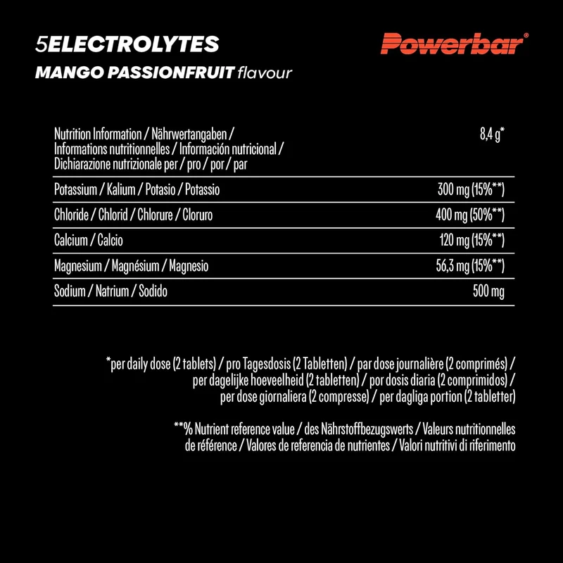 5 Electrolytes Zero Calorie Sports Drink Röhrchen (10 Brausetabletten)