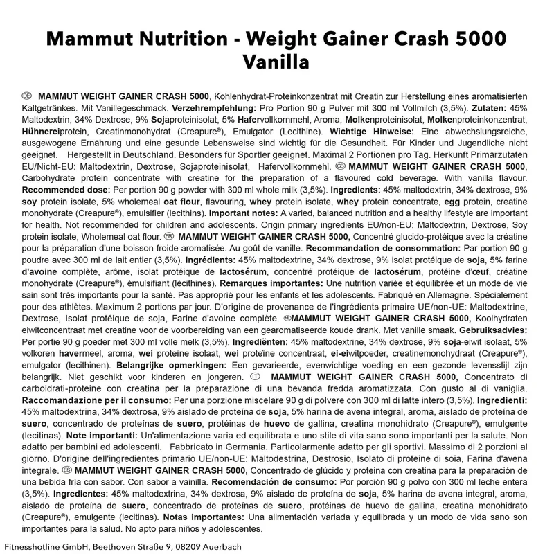 Weight Gainer Crash 5000 (4500g)