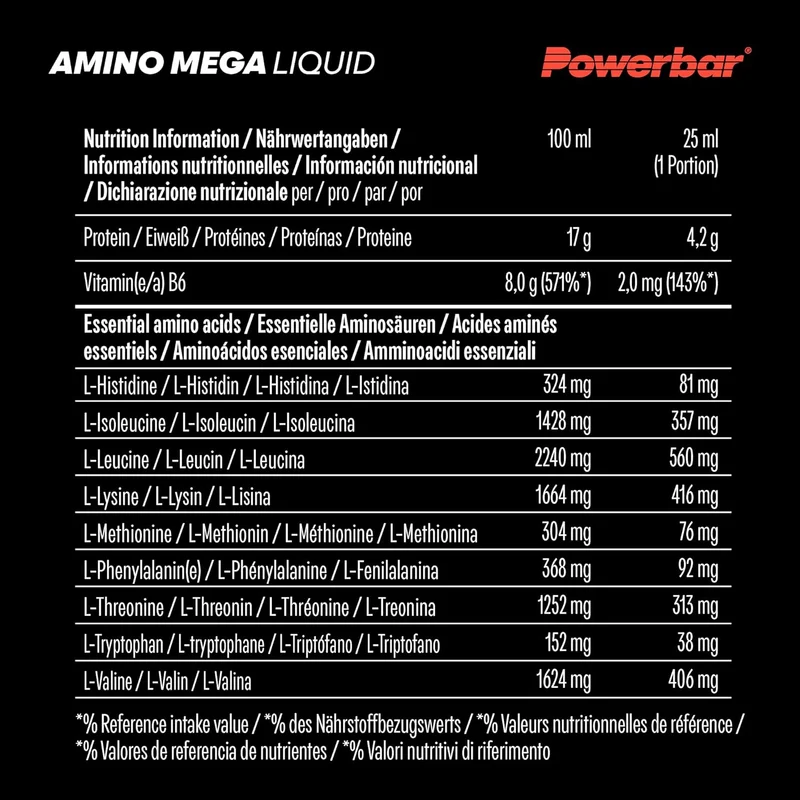 Amino Mega Liquid Ampoules (20 x 25ml)