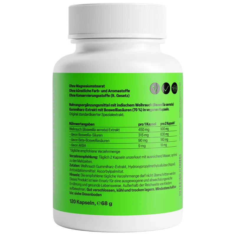 Weihrauch 450mg aus Indien (120 Kapseln)