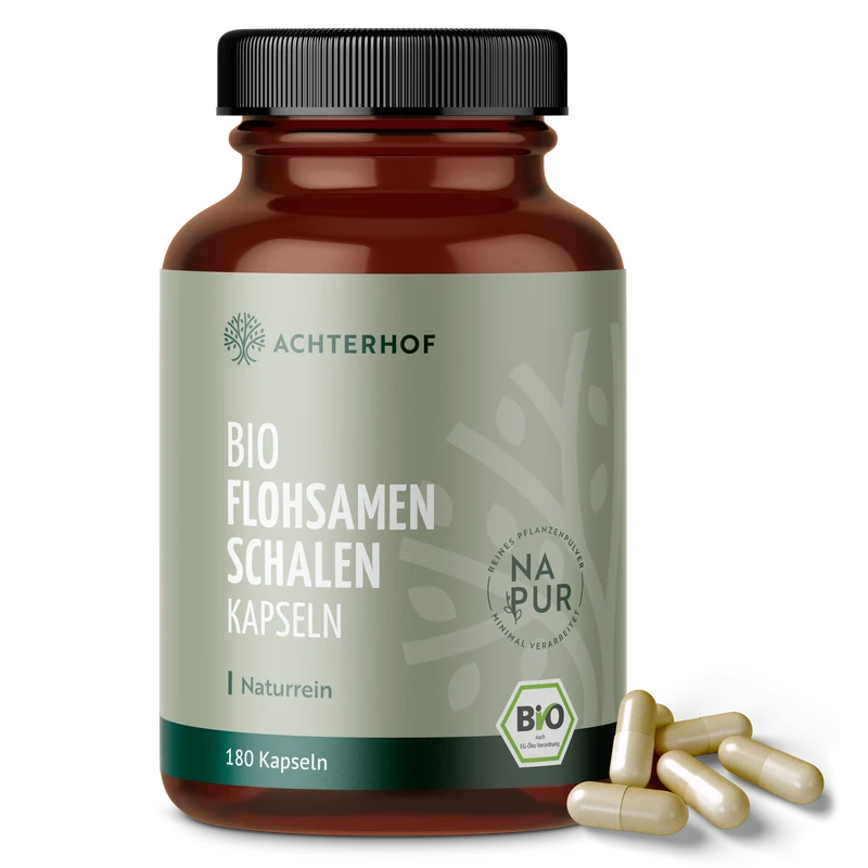 Flohsamenschalen Kapseln Bio (180 Kapseln)