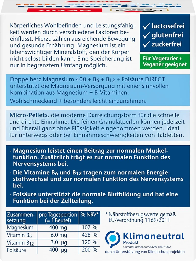Magnesium 400 direct (40 Portionsbeutel)