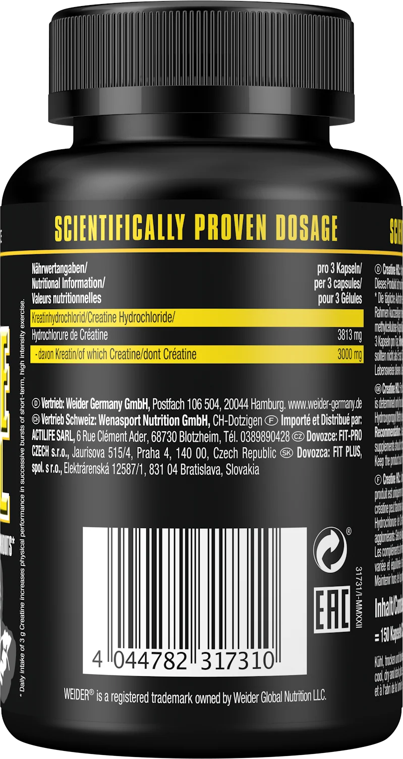 Creatine HCL (150 Kapseln)