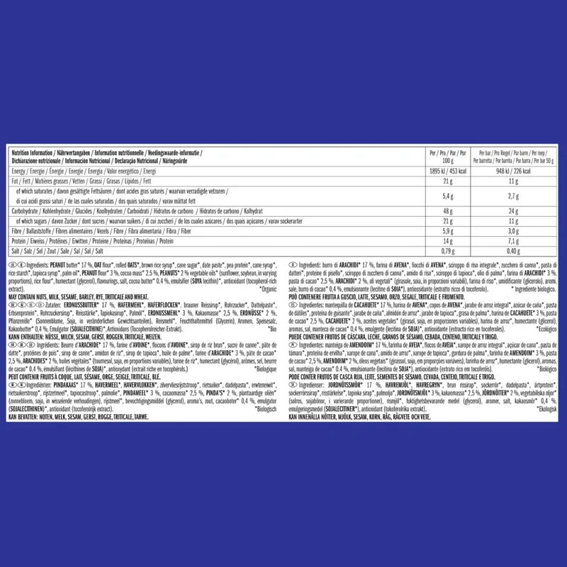Nut Butter Filled Bar bio (12x50g)