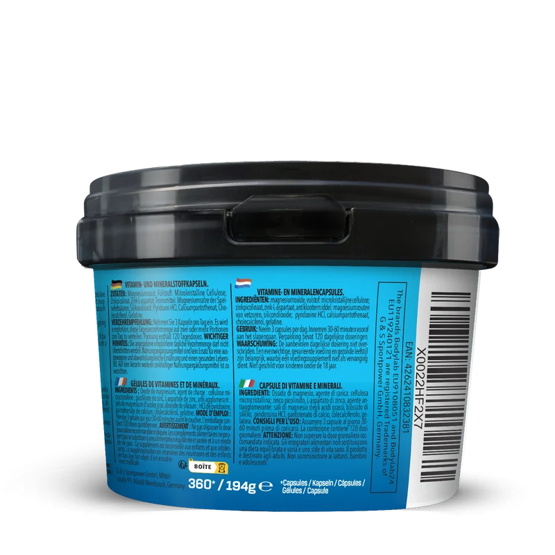 BIG PACK ZMA - Zink-Magnesium-Vitamin B6 (360 Kapseln)