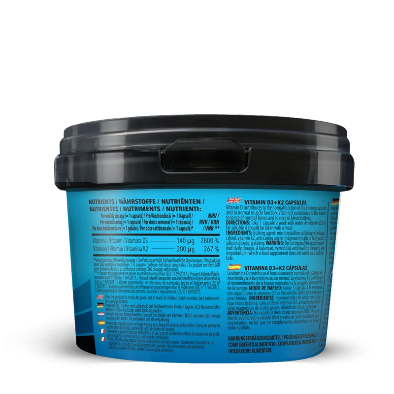 BIG PACK Vitamin D3 + K2 (360 Kapseln)