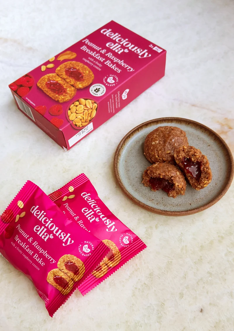 Peanut & Raspberry Breakfast Bakes