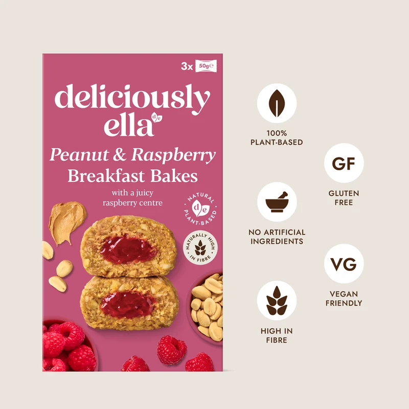 Peanut & Raspberry Breakfast Bakes