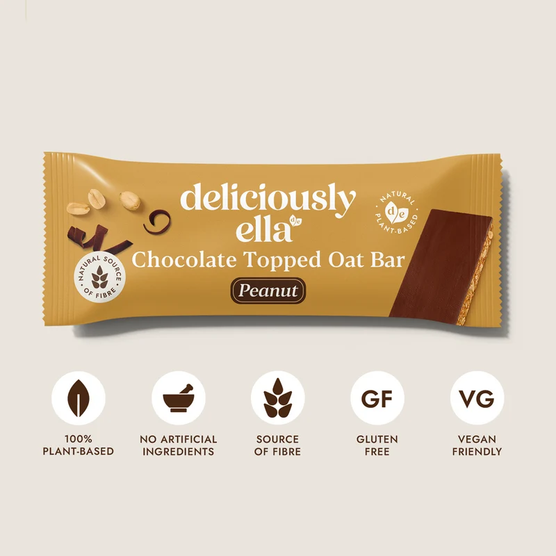 Peanut Chocolate Topped Oat Bar