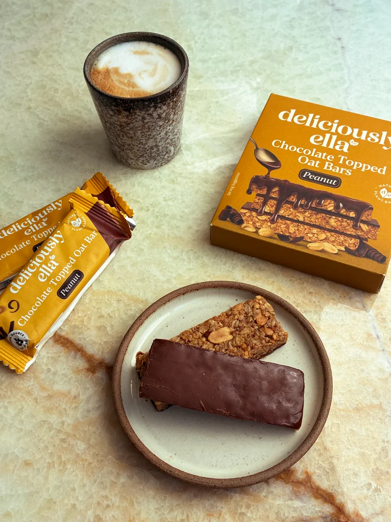 Peanut Chocolate Topped Oat Bar