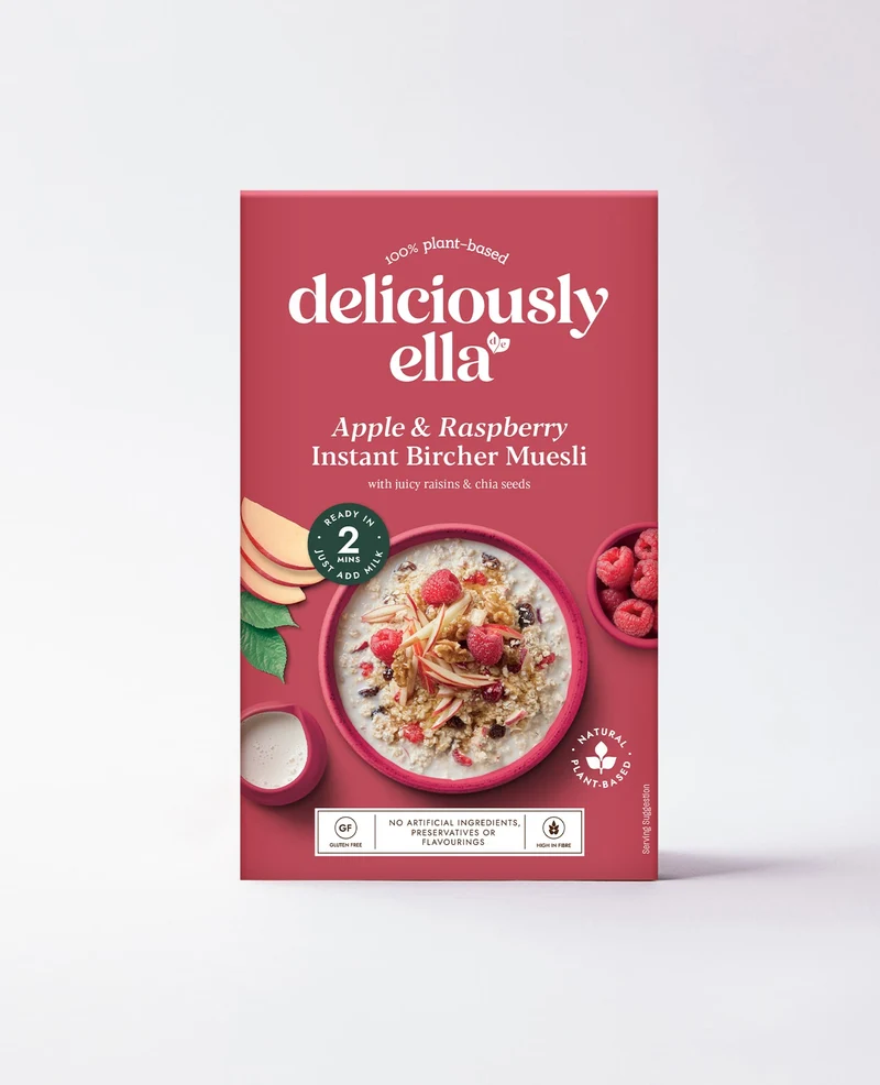 Apple & Raspberry Instant Bircher Muesli